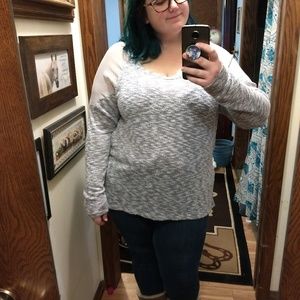 Silver sheer detail top